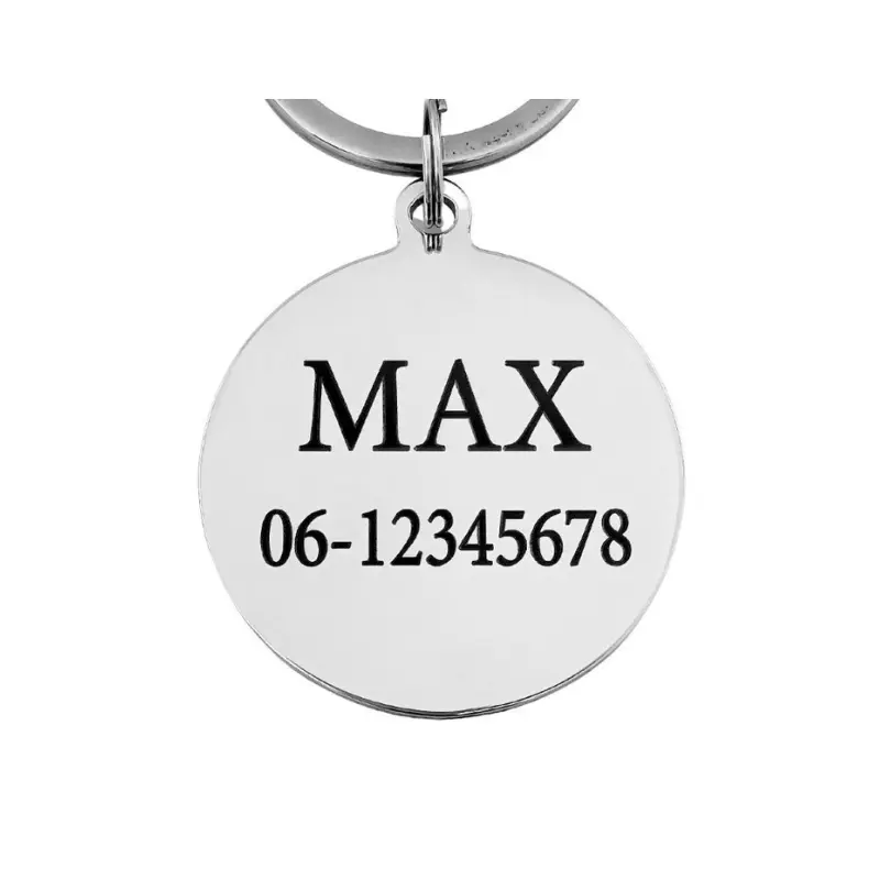 Hondenpenning bestellen met naam Penning hond of kat online bestellen gratis verzonden in NL en Belgie Gratis graveren met adres zilver